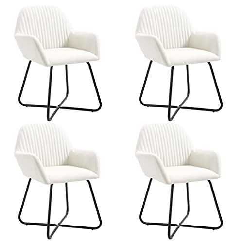 LVHUIDEH Esszimmerstühle, 4et Set, Esstisch Stühle für Esszimmer Küche, Ergonomischen Design, Langlebig, Wohnzimmerstuhl, 61 x 61 x 84 cm, Stoff und Stahlbeine von LVHUIDEH