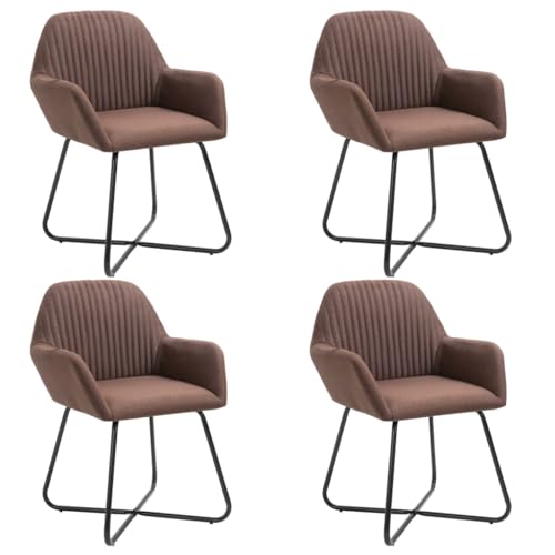 LVHUIDEH Esszimmerstühle, 4et Set, Esstisch Stühle für Esszimmer Küche, Ergonomischen Design, Langlebig, Wohnzimmerstuhl, 61 x 61 x 84 cm, Stoff und Stahlbeine von LVHUIDEH