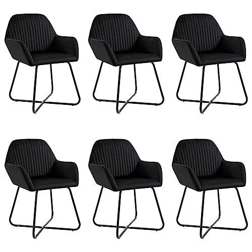 LVHUIDEH Esszimmerstühle, 6et Set, Esstisch Stühle für Esszimmer Küche, Ergonomischen Design, Langlebig, Wohnzimmerstuhl, 61 x 61 x 84 cm, Samt und Stahlbeine von LVHUIDEH
