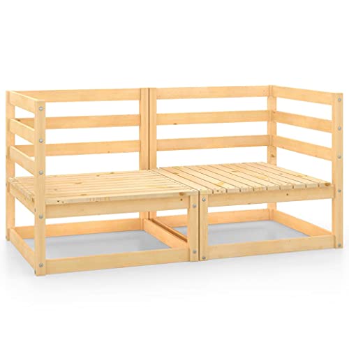 LVHUIDEH Garten-Ecksofas 2er Set Massivholz Kiefer von LVHUIDEH