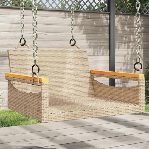LVHUIDEH Hängebank aus Poly Rattan, Gartenschaukel zum Aufhängen, UV-beständig, Hollywoodschaukel, Outdoor-Schaukelbank für Terrasse Garten Hof, 63 x 62 x 40 cm LVHUIDEH Hängebank aus Poly Rattan, Gartenschaukel zum Aufhängen, UV-beständig, Hollywoodschaukel, Outdoor-Schaukelbank für Terrasse Garten Hof, 63 x 62 x 40 cm von LVHUIDEH