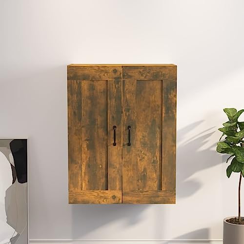 LVHUIDEH Hängeschrank, Werkzeugschrank mit 3 Fachböden&2 Glas Türen, Wandhängeschrank für Garage Werkstatt Küche, 69.5 x 32.5 x 90 cm, Holzwerkstoff + Metall von LVHUIDEH