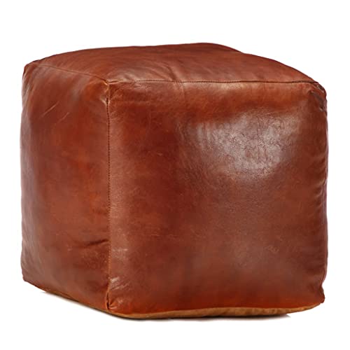 LVHUIDEH Handgefertigt Pouf Hocker - Echtes Ziegenleder Sitzpouf Fußstütze für Wohnzimmer und Schlafzimmer, 40 x 40 x 40 cm LVHUIDEH Handgefertigt Pouf Hocker - Echtes Ziegenleder Sitzpouf Fußstütze für Wohnzimmer und Schlafzimmer, 40 x 40 x 40 cm von LVHUIDEH