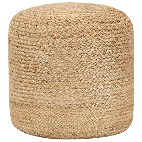 LVHUIDEH Handgefertigter Strickhocker I Sitzpouf Sitzpuff Bodenkissen Sessel Kissen Sitzhocker Fußhocker - Dekoration Interieur, 40 x 40 x 45 cm, Jute von LVHUIDEH