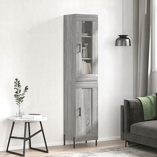 LVHUIDEH Highboard, Sideboard, Beistellschrank, Aufbewahrungsschrank, Buffetschrank für Wohnzimmer Esszimmer Flur, Langlebig und Robust, Grau Sonoma, 34,5x34x180 cm, Holzwerkstoff LVHUIDEH Highboard, Sideboard, Beistellschrank, Aufbewahrungsschrank, Buffetschrank für Wohnzimmer Esszimmer Flur, Langlebig und Robust, Grau Sonoma, 34,5x34x180 cm, Holzwerkstoff von LVHUIDEH