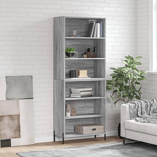 LVHUIDEH Highboard, Sideboard, Beistellschrank, Aufbewahrungsschrank, Buffetschrank für Wohnzimmer Esszimmer Flur, Langlebig und Robust, Grau Sonoma, 69,5x32,5x180 cm, Holzwerkstoff LVHUIDEH Highboard, Sideboard, Beistellschrank, Aufbewahrungsschrank, Buffetschrank für Wohnzimmer Esszimmer Flur, Langlebig und Robust, Grau Sonoma, 69,5x32,5x180 cm, Holzwerkstoff von LVHUIDEH