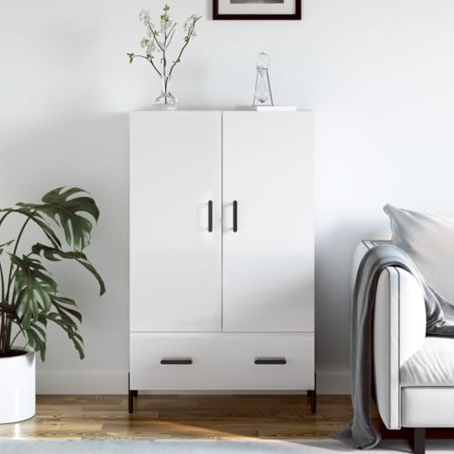 LVHUIDEH Highboard, Sideboard, Beistellschrank, Aufbewahrungsschrank, Buffetschrank für Wohnzimmer Esszimmer Flur, Langlebig und Robust, Hochglanz-Weiß, 69,5x31x115 cm, Holzwerkstoff LVHUIDEH Highboard, Sideboard, Beistellschrank, Aufbewahrungsschrank, Buffetschrank für Wohnzimmer Esszimmer Flur, Langlebig und Robust, Hochglanz-Weiß, 69,5x31x115 cm, Holzwerkstoff von LVHUIDEH