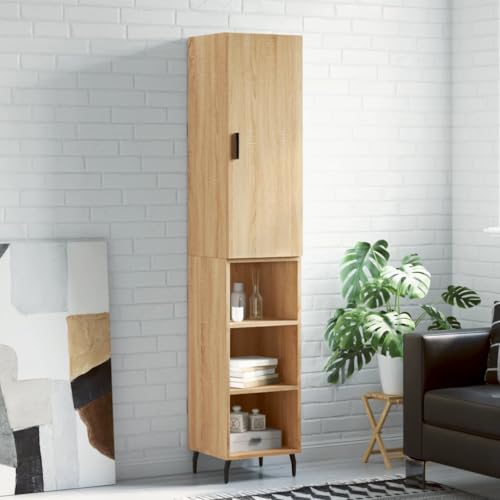 LVHUIDEH Highboard, Sideboard, Beistellschrank, Aufbewahrungsschrank, Buffetschrank für Wohnzimmer Esszimmer Flur, Langlebig und Robust, Sonoma-Eiche, 34,5x34x180 cm, Holzwerkstoff LVHUIDEH Highboard, Sideboard, Beistellschrank, Aufbewahrungsschrank, Buffetschrank für Wohnzimmer Esszimmer Flur, Langlebig und Robust, Sonoma-Eiche, 34,5x34x180 cm, Holzwerkstoff von LVHUIDEH
