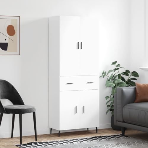 LVHUIDEH Highboard, Sideboard, Beistellschrank, Aufbewahrungsschrank, Buffetschrank für Wohnzimmer Esszimmer Flur, Langlebig und Robust, Weiß, 69,5x34x180 cm, Holzwerkstoff LVHUIDEH Highboard, Sideboard, Beistellschrank, Aufbewahrungsschrank, Buffetschrank für Wohnzimmer Esszimmer Flur, Langlebig und Robust, Weiß, 69,5x34x180 cm, Holzwerkstoff von LVHUIDEH