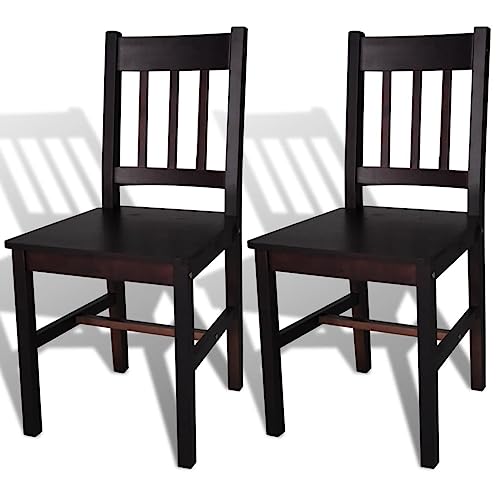 LVHUIDEH Hochwertiger Stühle, 2er Set, Ergonomischen Design, Esstisch Stühle mit Hohe Rückenlehne, Esszimmerstühle für Esszimmer Küche, 41.5 x 45.5 x 86 cm, Kiefernholz von LVHUIDEH