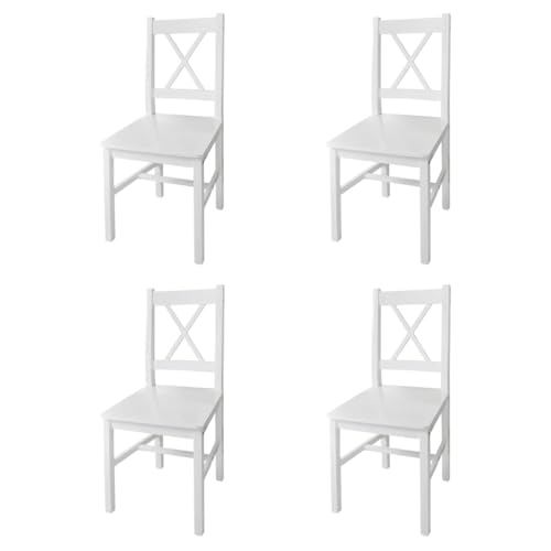 LVHUIDEH Hochwertiger Stühle, 4er Set, Ergonomischen Design, Esstisch Stühle mit Hohe Rückenlehne, Esszimmerstühle für Esszimmer Küche, 41.5 x 45.5 x 85.5 cm, Kiefernholz von LVHUIDEH
