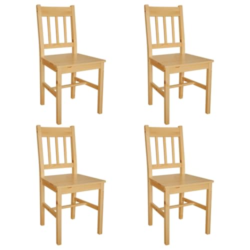 LVHUIDEH Hochwertiger Stühle, 4er Set, Ergonomischen Design, Esstisch Stühle mit Hohe Rückenlehne, Esszimmerstühle für Esszimmer Küche, 41.5 x 45.5 x 86 cm, Kiefernholz von LVHUIDEH