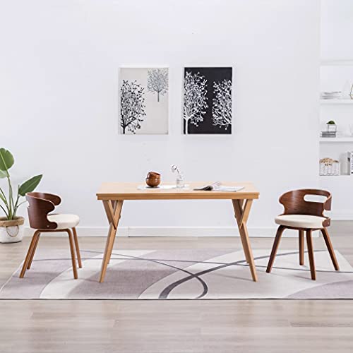 LVHUIDEH Hochwertiger Stuhl, Ergonomischen Design, Esszimmerstühle für Esszimmer Küche Besprechungsraum, 2er Set, 48 x 49 x 68 cm, Bugholz und Kunstleder von LVHUIDEH