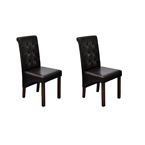 LVHUIDEH Hochwertiger Stuhl, Modernen Essstuhl mit Hohe Rückenlehne, Ergonomischen Design, Kunstleder Esszimmerstühle für Esszimmer Küche, 2er Set, 43 x 52 x 95 cm, Braun LVHUIDEH Hochwertiger Stuhl, Modernen Essstuhl mit Hohe Rückenlehne, Ergonomischen Design, Kunstleder Esszimmerstühle für Esszimmer Küche, 2er Set, 43 x 52 x 95 cm, Braun von LVHUIDEH