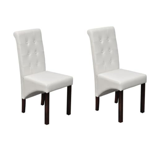 LVHUIDEH Hochwertiger Stuhl, Modernen Essstuhl mit Hohe Rückenlehne, Ergonomischen Design, Kunstleder Esszimmerstühle für Esszimmer Küche, 2er Set, 43 x 52 x 95 cm, Weiß LVHUIDEH Hochwertiger Stuhl, Modernen Essstuhl mit Hohe Rückenlehne, Ergonomischen Design, Kunstleder Esszimmerstühle für Esszimmer Küche, 2er Set, 43 x 52 x 95 cm, Weiß von LVHUIDEH