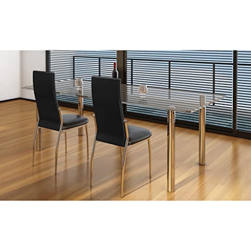 LVHUIDEH Hochwertiger Stuhl, Modernen Essstuhl mit Hohe Rückenlehne, Ergonomischen Design, Kunstleder Esszimmerstühle für Esszimmer Küche, 2er Set, 43 x 54 x 100 cm, Schwarz LVHUIDEH Hochwertiger Stuhl, Modernen Essstuhl mit Hohe Rückenlehne, Ergonomischen Design, Kunstleder Esszimmerstühle für Esszimmer Küche, 2er Set, 43 x 54 x 100 cm, Schwarz von LVHUIDEH