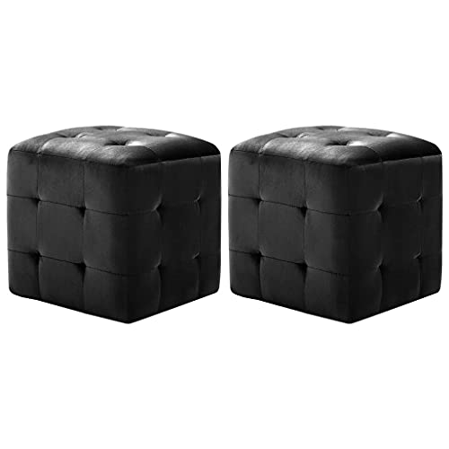 LVHUIDEH Houseware Pouf Sitzhocker 2er Set 30 x 30 x 30 cm Holzrahmen und Samtstoff LVHUIDEH Houseware Pouf Sitzhocker 2er Set 30 x 30 x 30 cm Holzrahmen und Samtstoff von LVHUIDEH