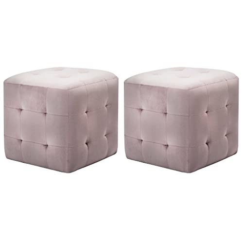 LVHUIDEH Houseware Pouf Sitzhocker 2er Set 30 x 30 x 30 cm Holzrahmen und Samtstoff LVHUIDEH Houseware Pouf Sitzhocker 2er Set 30 x 30 x 30 cm Holzrahmen und Samtstoff von LVHUIDEH