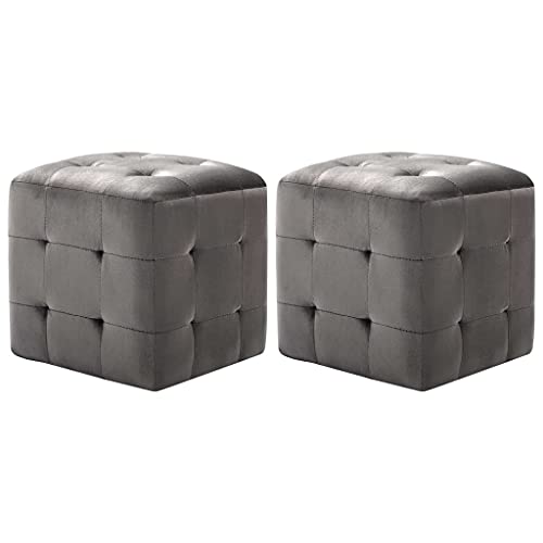 LVHUIDEH Houseware Pouf Sitzhocker 2er Set 30 x 30 x 30 cm Holzrahmen und Samtstoff LVHUIDEH Houseware Pouf Sitzhocker 2er Set 30 x 30 x 30 cm Holzrahmen und Samtstoff von LVHUIDEH