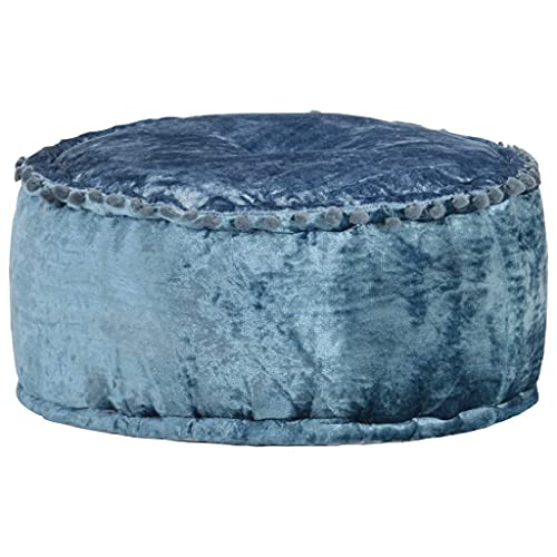 LVHUIDEH Houseware Pouf Strickpouf Rundes Bodenkissen, Sitzpouf, gepolsterter Sitzhocker, Sitzpuff/Puff, 40 x 40 x 20 cm, Samt (100% Viskose) von LVHUIDEH