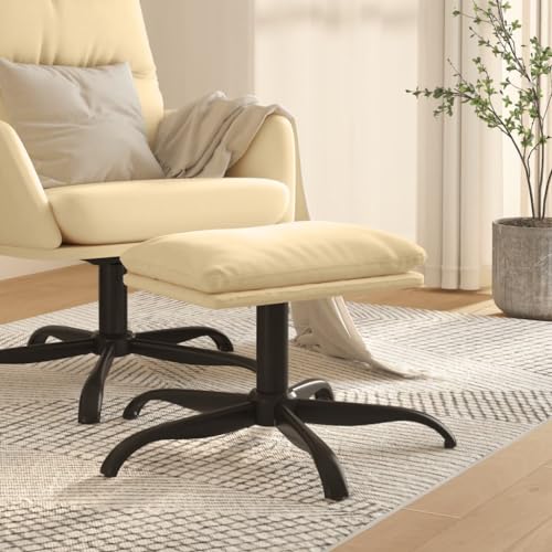 LVHUIDEH Kleiner Fußhocker, Fußablage Hocker mit Gepolstertem Sitz und Metallbeine, Moderne Ottomane Fußstütze für Wohnzimmer Schlafzimmer Sessel, 60 x 60 x 36 cm, Samt von LVHUIDEH
