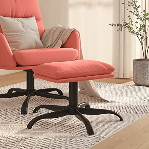 LVHUIDEH Kleiner Fußhocker, Fußablage Hocker mit Gepolstertem Sitz und Metallbeine, Moderne Ottomane Fußstütze für Wohnzimmer Schlafzimmer Sessel, 60 x 60 x 36 cm, Samt von LVHUIDEH