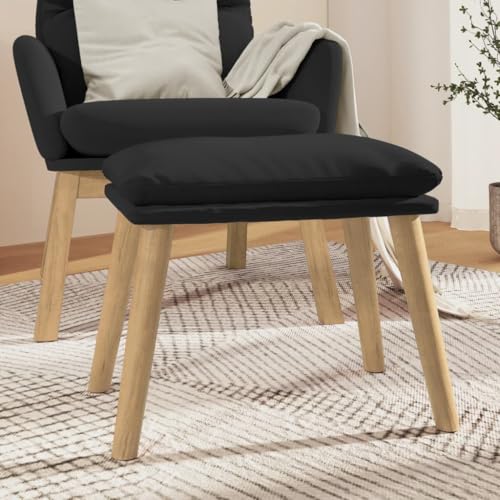 LVHUIDEH Kleiner Fußhocker, Rechteckige Fußablage Hocker mit Gepolstertem Sitz und Holzbeine, Moderne Ottomane Fußstütze für Wohnzimmer Schlafzimmer Sessel, 45 x 29.5 x 35 cm, Samt von LVHUIDEH