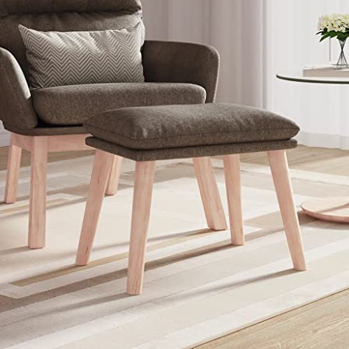 LVHUIDEH Kleiner Fußhocker, Rechteckige Fußablage Hocker mit Gepolstertem Sitz und Holzbeine, Moderne Ottomane Fußstütze für Wohnzimmer Schlafzimmer Sessel, 45 x 29.5 x 35 cm, Stoff von LVHUIDEH