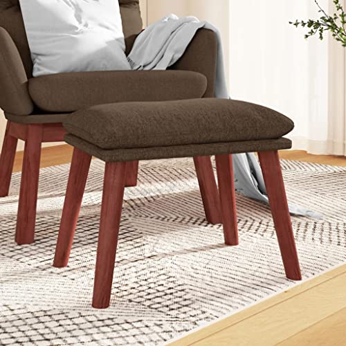 LVHUIDEH Kleiner Fußhocker, Rechteckige Fußablage Hocker mit Gepolstertem Sitz und Holzbeine, Moderne Ottomane Fußstütze für Wohnzimmer Schlafzimmer Sessel, 45 x 29.5 x 35 cm, Stoff von LVHUIDEH