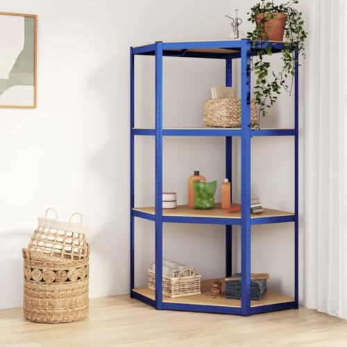 LVHUIDEH Lagerregal mit 4 höhenverstellbare Einlegeböden, Schwerlastregal, Metallregal, Eckregal für Keller Garage, Tragkraft 320 kg, 75 x 75 x 160 cm, Verzinkter Stahl, Holzwerkstoff, Kunststoff LVHUIDEH Lagerregal mit 4 höhenverstellbare Einlegeböden, Schwerlastregal, Metallregal, Eckregal für Keller Garage, Tragkraft 320 kg, 75 x 75 x 160 cm, Verzinkter Stahl, Holzwerkstoff, Kunststoff von LVHUIDEH