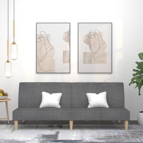 LVHUIDEH Moderne 2-Sitzer-Sofa für Wohnzimmer, Heimkino, Keller, kleine Zimmer, Studentenzimmer, Schlafsofa, 200 x 84.5 x 69 cm, Stoff (100% Polyester), Holz, Kunststoff von LVHUIDEH