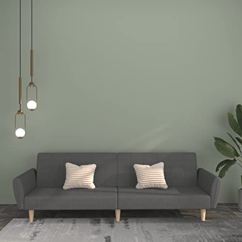 LVHUIDEH Moderne 2-Sitzer-Sofa für Wohnzimmer, Heimkino, Keller, kleine Zimmer, Studentenzimmer, Schlafsofa, 220 x 84.5 x 69 cm, Stoff (100% Polyester), Holz, Kunststoff von LVHUIDEH