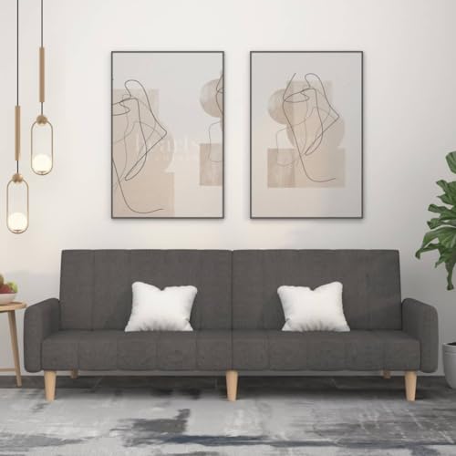 LVHUIDEH Moderne 2-Sitzer-Sofa für Wohnzimmer, Heimkino, Keller, kleine Zimmer, Studentenzimmer, Schlafsofa, 220 x 84.5 x 69 cm, Stoff (100% Polyester), Holz, Kunststoff von LVHUIDEH