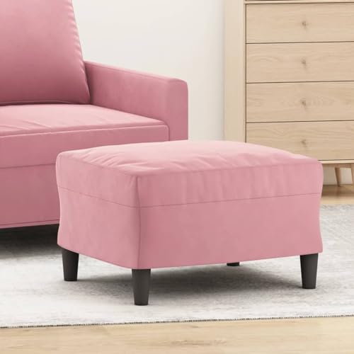 LVHUIDEH Moderne Hocker, Ottomane, Rechteckiger Fußhocker, große Fußstütze für Schlafzimmer Wohnzimmer Sessel, 60 x 50 x 41 cm, Samt (100% Polyester), Sperrholz von LVHUIDEH