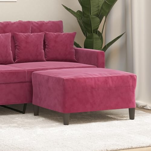 LVHUIDEH Moderne Hocker, Ottomane, Rechteckiger Fußhocker, große Fußstütze für Schlafzimmer Wohnzimmer Sessel, 70 x 55 x 41 cm, Samt (100% Polyester), Sperrholz von LVHUIDEH