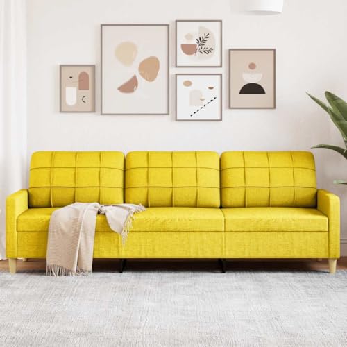 LVHUIDEH Moderne Sofa für Wohnzimmer Büro, 3-Sitzer-Sofa mit Gepolsterter Sitz, 226 x 77 x 80 cm, Stoff (100% Polyester), Metall, Textilene von LVHUIDEH