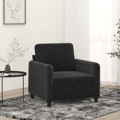 LVHUIDEH Moderne Sofa für Wohnzimmer Büro, Sessel mit Gepolsterter Sitz, 78 x 77 x 80 cm, Samt (100% Polyester), Metall, Textilene von LVHUIDEH
