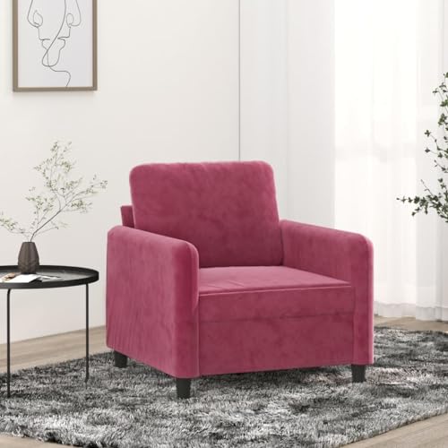 LVHUIDEH Moderne Sofa für Wohnzimmer Büro, Sessel mit Gepolsterter Sitz, 78 x 77 x 80 cm, Samt (100% Polyester), Metall, Textilene von LVHUIDEH