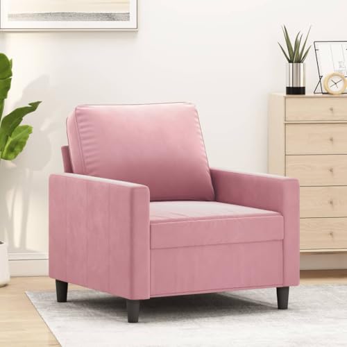 LVHUIDEH Moderne Sofa für Wohnzimmer Büro, Sessel mit Gepolsterter Sitz, 78 x 77 x 80 cm, Samt (100% Polyester), Metall, Textilene von LVHUIDEH