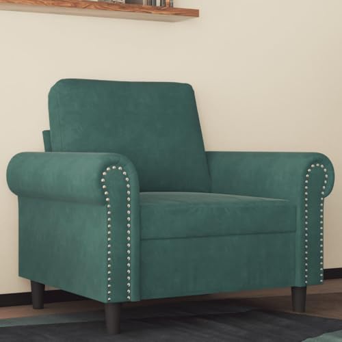 LVHUIDEH Moderne Sofa für Wohnzimmer Büro, Sessel mit Gepolsterter Sitz, 92 x 77 x 80 cm, Samt (100% Polyester), Metall, Textilene von LVHUIDEH