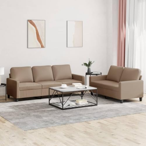 LVHUIDEH Moderne Sofagarnitur für Wohnzimmer Büro, 2er Set, Sofa Set(2-Sitzer + 3-Sitzer) mit Kissen, 198 x 77 x 80 cm, Kunstleder von LVHUIDEH