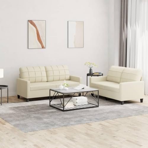 LVHUIDEH Moderne Sofagarnitur für Wohnzimmer Büro, 2er Set, Sofa Set(2 x 2-Sitzer-Sofa) mit Kissen, 158 x 77 x 80 cm, Kunstleder von LVHUIDEH