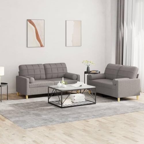 LVHUIDEH Moderne Sofagarnitur für Wohnzimmer Büro, 2er Set, Sofa Set(2 x 2-Sitzer-Sofa) mit Kissen, 158 x 77 x 80 cm, Stoff von LVHUIDEH