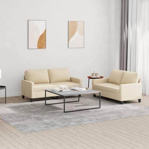 LVHUIDEH Moderne Sofagarnitur für Wohnzimmer Büro, 2er Set, Sofa Set(2 x 2-Sitzer-Sofa) mit Kissen, 158 x 77 x 80 cm, Stoff von LVHUIDEH