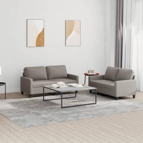 LVHUIDEH Moderne Sofagarnitur für Wohnzimmer Büro, 2er Set, Sofa Set(2 x 2-Sitzer-Sofa) mit Kissen, 158 x 77 x 80 cm, Stoff von LVHUIDEH