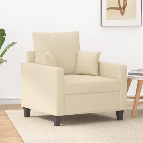 LVHUIDEH Moderne Stoff Sofa für Wohnzimmer Büro, Sessel mit Gepolsterter Sitz, 78 x 77 x 80 cm, Stoff (100% Polyester), Metall, Textilene von LVHUIDEH