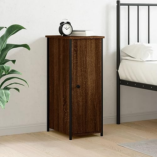 LVHUIDEH Nachttisch Braun Eichen-Optik 32x42x80 cm Holzwerkstoff von LVHUIDEH