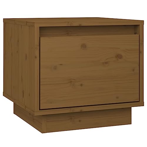 LVHUIDEH Nachttisch Honigbraun 35x34x32 cm Massivholz Kiefer von LVHUIDEH