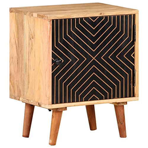 LVHUIDEH Nachttisch mit 1 Tür, Beistelltisch, kompakte Nachtschrank, Telefontisch, Nachtkonsole für Schlafzimmer Wohnzimmer, 40 x 30 x 50 cm, Akazie Massivholz LVHUIDEH Nachttisch mit 1 Tür, Beistelltisch, kompakte Nachtschrank, Telefontisch, Nachtkonsole für Schlafzimmer Wohnzimmer, 40 x 30 x 50 cm, Akazie Massivholz von LVHUIDEH