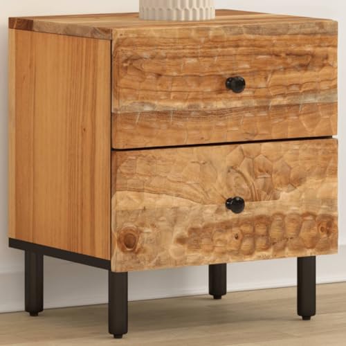 LVHUIDEH Nachttisch mit 2 Schubladen, Beistelltisch, kompakte Nachtschrank, Telefontisch, Nachtkonsole für Schlafzimmer Wohnzimmer, 40 x 33 x 46 cm, Massivholz Akazie + Eisen LVHUIDEH Nachttisch mit 2 Schubladen, Beistelltisch, kompakte Nachtschrank, Telefontisch, Nachtkonsole für Schlafzimmer Wohnzimmer, 40 x 33 x 46 cm, Massivholz Akazie + Eisen von LVHUIDEH